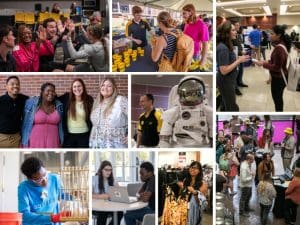 Photo collage of the Shocker Career Accelerator events, workshops and student appointments.
