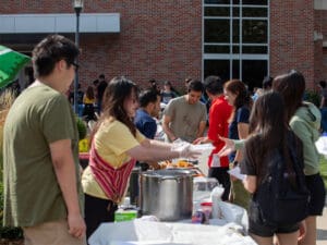 Students grab food at the 2023 Interfest