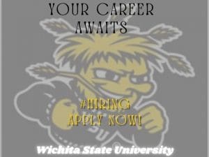 Background Wu with writing overlay saying, Your Career Awaits, #Hiring, & Apply Now