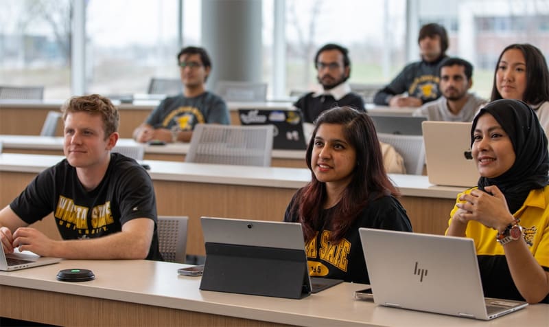 Students engaged in class