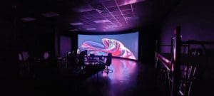 This image showcases the LED volume walls that are a significant tool for virtual production.