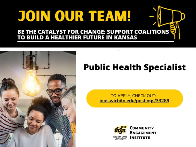 Join our team! Be the catalyst for change. Public Health Specialist