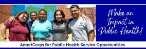Group of AmeriCorps members standing in front of a mural