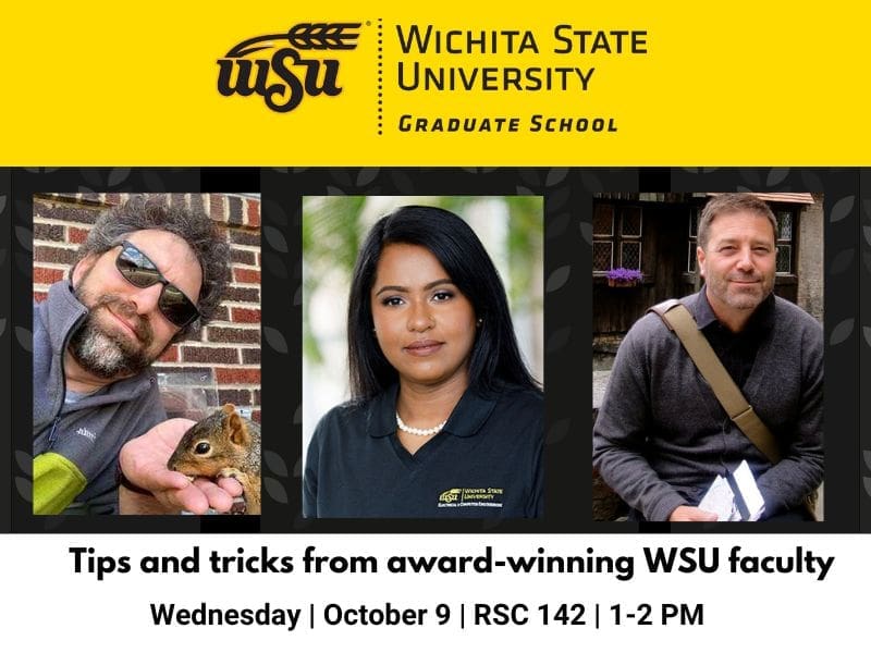 Effective Teaching. Tips and tricks from award-winning WSU faculty. Wednesday, October 9, RSC 142, 1pm - 2 pm.