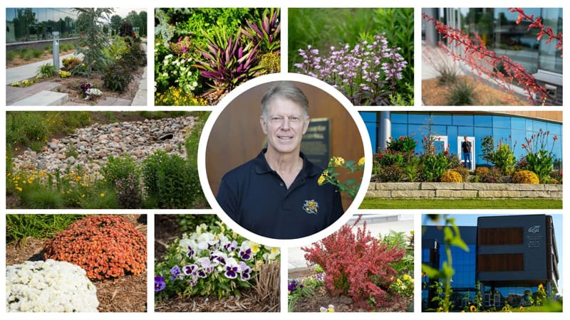 Rick Case and the gardens at Woolsey Hall