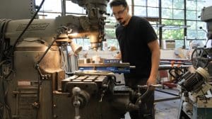 Artist J.C. Fontanive works in his studio
