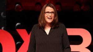 Kate Nicholson gives a talk