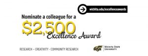 Nominate a colleague for a $2,500 Excellence Award: Research - Creativity - Community Research