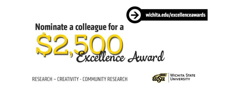 Nominate a colleague for a $2,500 Excellence Award: Research - Creativity - Community Research