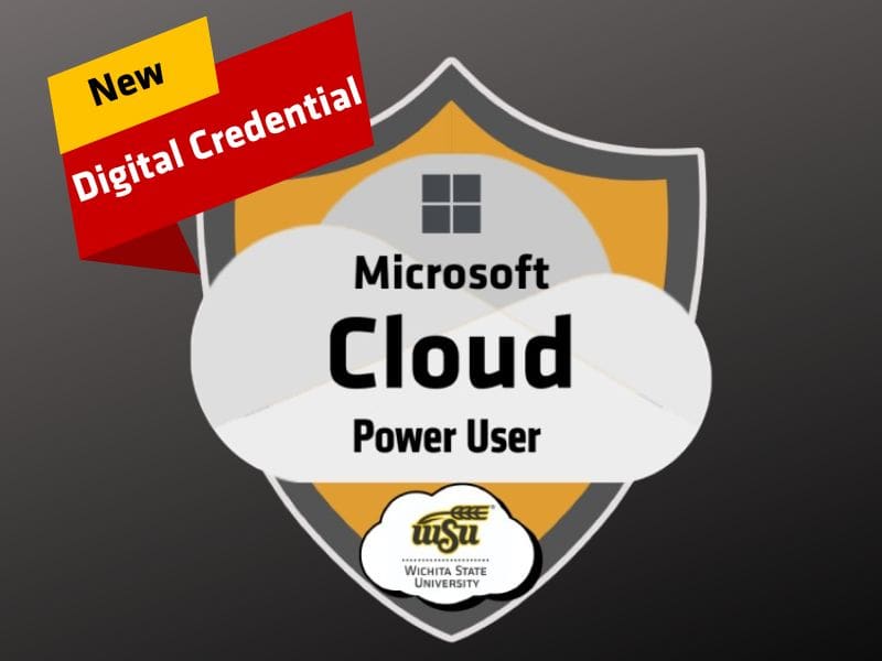 WSU Microsoft Cloud Power User digital credential badge