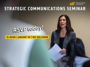 Staff presenting at the annual Strategic Communications Seminar