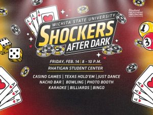 Feeling lucky this Valentine’s Day? Shockers After Dark: Casino Night is the perfect chance to roll the dice and test your fate! Join us on February 14th from 8:00 PM to 10:00 PM on the First Floor of the RSC for an unforgettable night of casino-themed fun. Best part? It’s totally free! Take a seat at the Blackjack tables, show off your skills in Texas Hold’em, or spin the wheel for a shot at some great prizes. If cards aren’t your thing, take a turn at Karaoke, try your luck with Bingo, or join the excitement at the Red Dog game. There will also be craft stations for creating your own Valentine’s Day keepsakes and a Photo Booth to capture all the memories! Play the games, collect, and earn tickets to win pig prizes throughout the night. Plus, take home a free beanie and t-shirt while supplies last and enjoy a fry and nacho bar!! It's a Valentine’s celebration like no other – come for the games, stay for the fun, and leave with amazing prizes. Don’t miss your chance to hit the jackpot!