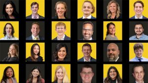 Barton School alumni mentorship program participants in a grid
