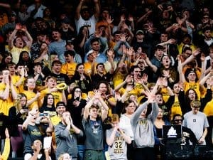 WSU Students Fill The Student Section at a Men's Basketball Game