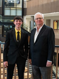 Luke Hoy poses with Craig Barton