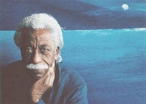 A photo of black photographer, filmmaker, writer, and activist Gordon Parks.