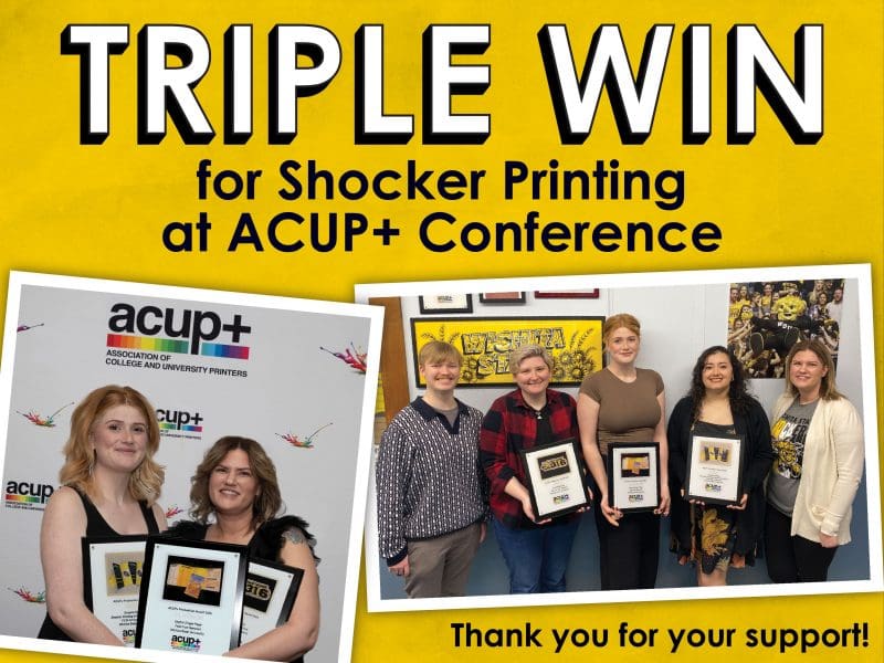 Bethany Hearn and Leah Lipke with three printing awards.