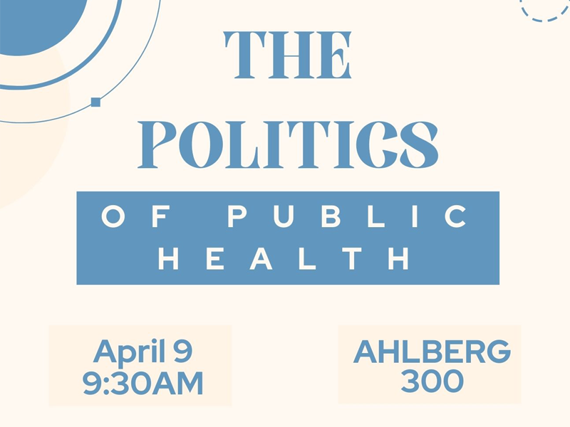 The politics of public health on a blue background