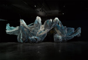 A large-scale sculpture by artist Abhidnya Ghuge.