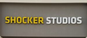 Shocker Studios signage