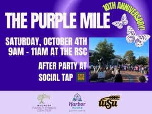 The purple mile, 10th anniversary! Saturday, October 4th, 9am - 11am at the RSC. After party at social tap.