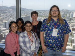 Beck Lab group on top floor of conference hotel overlooking SF.