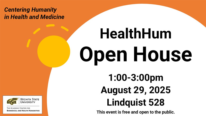 The Academic Center for Biomedical and Health Humanities at WSU is hosting an open house on August 29 from 1-3pm in Lindquist Hall 528. Centering humanity in health and medicine.