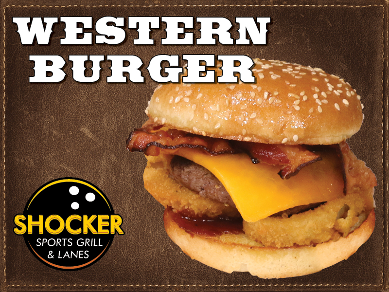 Western Burger. Shocker Sports Grill & Lanes logo