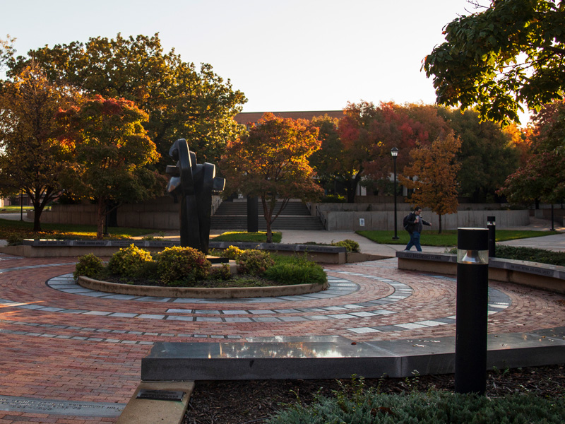 The Plaza of Heroines in front of Ablah Library