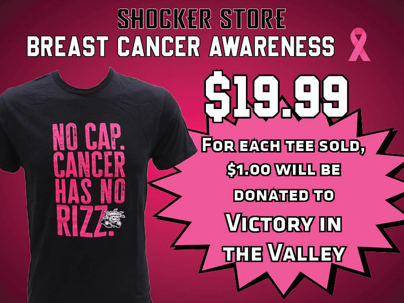Shocker Store. Breast Cancer Awareness. $19.99. For each tee sold, $1.00 will be donated to Victory in the Valley.