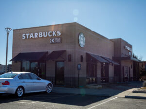 Starbucks at the Braeburn Square on WSU's campus