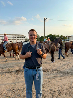 Physician associate student Jack Ellzey at rodeo