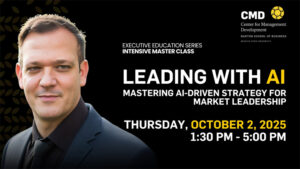 “Leading with AI: Mastering AI-Driven Strategy for Market Leadership,” will take place from 1:30 to 5 p.m. Oct. 2 at Woolsey Hall.