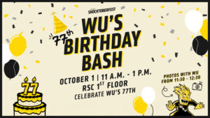 Wu's 77th Birthday Bash, Oct. 1 from 11 a.m. to 1 p.m.
