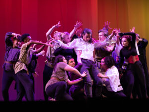 Students in the School of Performing Arts perform Pippin on campus