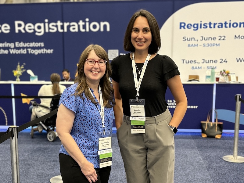 Samantha Corcoran and Janelle Birkner at the ASEE national conference