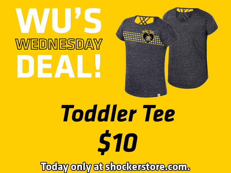 Wu's Wednesday Deal! Toddler Tee $10. Today only at shockerstore.com