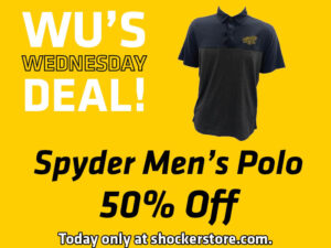 Wu's Wednesday Deal! Spyder Men's Polo. 50% Off. Today only at shockerstore.com