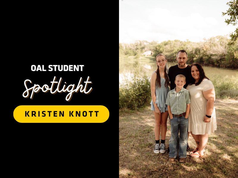 OAL Student Spotlight, Kristen Knott with her family
