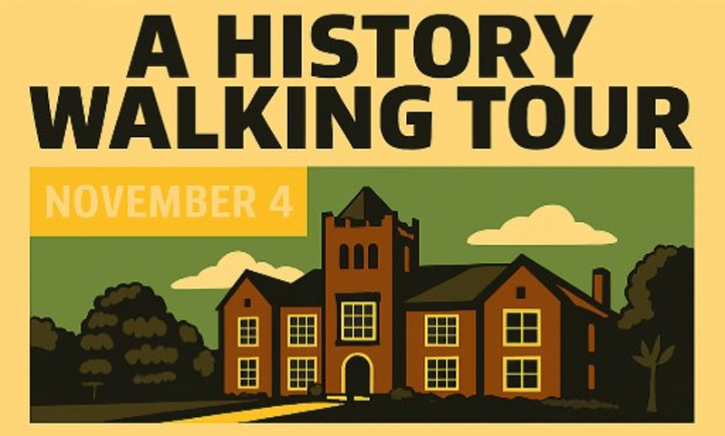 A history walking tour November 4 starting at Fiske Hall.
