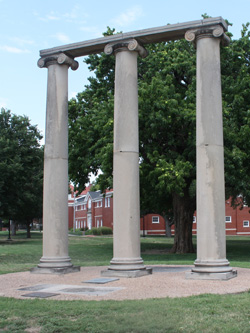Three columns stand at 13th Street