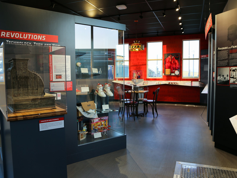 The Pizza Hut Museum on the Wichita State University featuring numerous items of Pizza Hut memorabilia