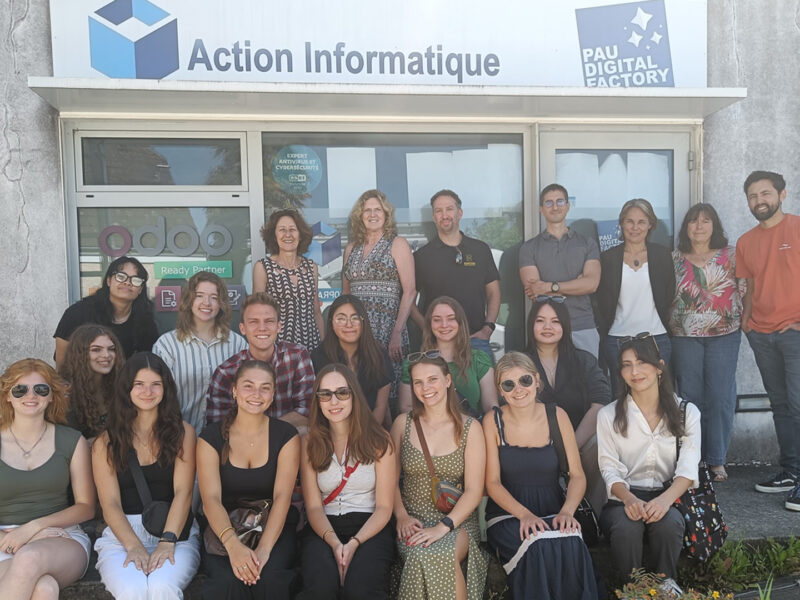 Students from the W. Frank Barton School of Business posed in the picturesque South of France.