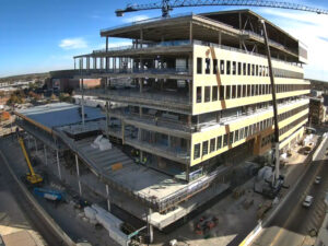 Aerial photo of the Wichita Biomedical Campus construction site