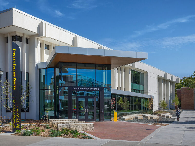 Photo of exterior of Shocker Success Center