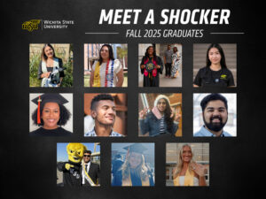 Meet a Shocker fall 2025 graduates, with a collage of graduating students