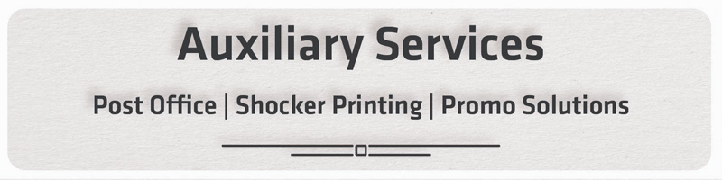 Auxiliary Services, Post Office, Promo Solutions, Shocker Printing