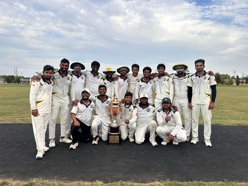 The WSU Cricket Club poses with the trophy from the championship