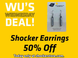 Wu's Wednesday Deal! Shocker earrings 50% off. Today only at shockerstore.com