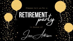 RSVP for retirement reception for Joan Adkisson on Feb .9 